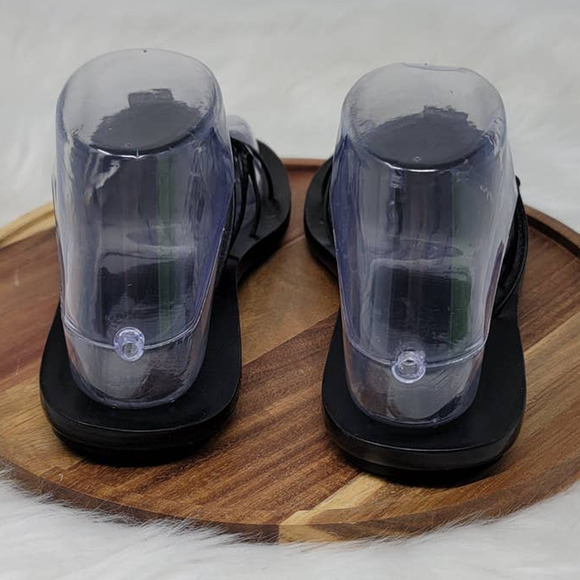 Sam Edelman Leather Black/Turquoise Flat Sandals 6.5 - Picture 3 of 7